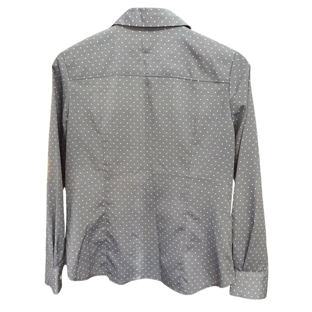 Pendleton Dusty Blue w/White Polka Dot Button-Up Shirt Women’s Size 8P - Picture 4 of 11